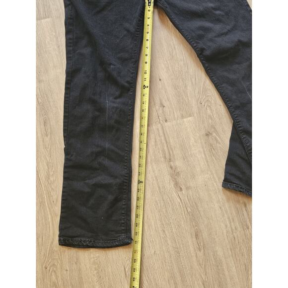 True Religion Ricky Jeans Size 38 Relaxed Straight Black Flap Pockets 38x32 - Picture 9 of 12